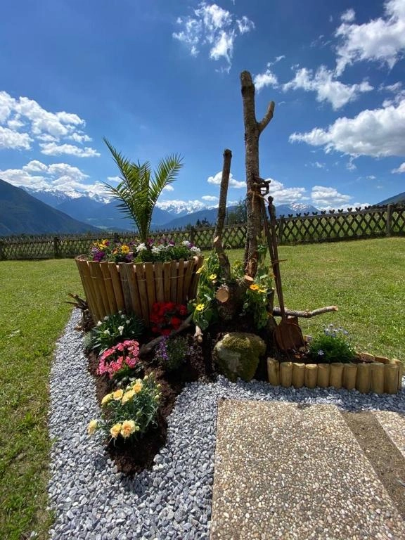 Hotel Belmont garden facilities with Alpine view